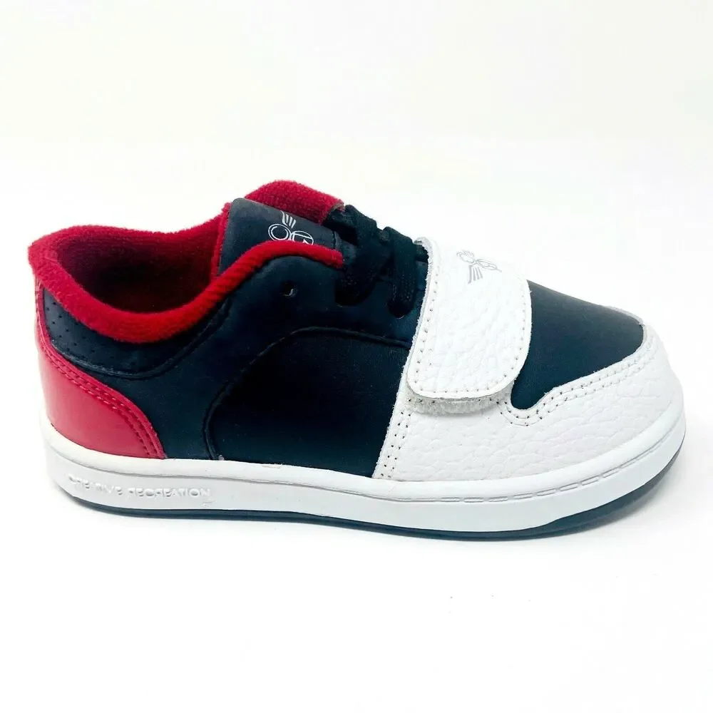 Creative Recreation Cesario Lo Black White Red Toddler Baby Sneakers